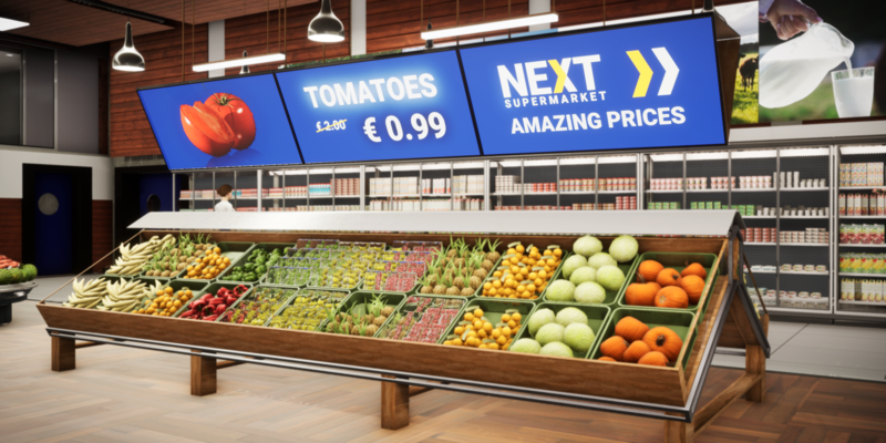 Supermarket_PPDS Intelligent Signage Solution Retail P-Line